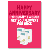 Anniversary Funny Flour Birthday Card